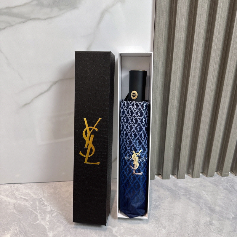 입생로랑 YSL 로고 프린팅 우산 양산 네이비