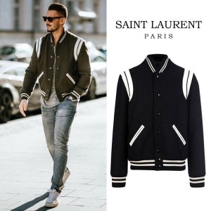 레플리카 [S~XL] SAINT LAURENT 생로랑 스타디움 울 블루종