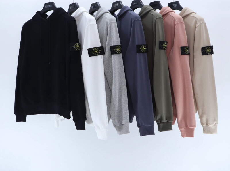 [M~2XL]스톤아일랜드 와펜 로고 후드티 7color